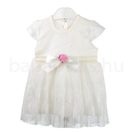 Keresztelő ruha - ekrü-gyöngyös