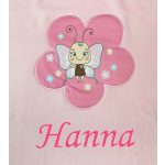 Névvel hímzett wellsoft babatakaró-Pillangó