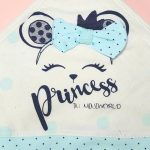 Neves kapucnis törölköző-Princess-kék