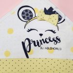 Neves kapucnis törölköző-Princess-sárga