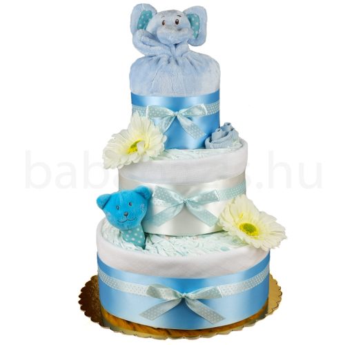 Elefáni pelenkatorta – kék 2