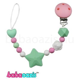 Szilikon cumilánc -Csillag-menta