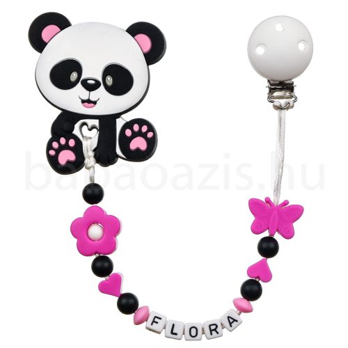 Szilikon rágcsalánc -Panda-rózsaszín