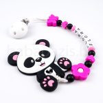 Szilikon rágcsalánc -Panda-rózsaszín
