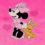 Névvel hímzett Disney Minnie babatakaró-rózsaszín