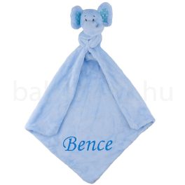 Névre szóló plüss szundikendő – elefánt-kék