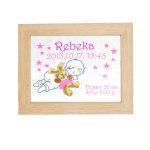 Egyedi hímzett kép-babás-pink 2