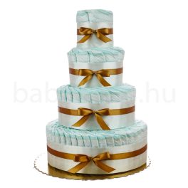   „Csupa pelus” pelenkatorta – bézs – 3 vagy 4 szintes