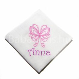 Egyedi hímzett textilpelenka – pillangós
