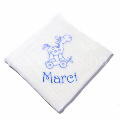 Egyedi hímzett textilpelenka – lovacskás