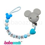Szilikon cumilánc – Mickey-kék 2