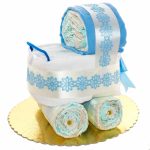 Babakocsi pelenkatorta – kék