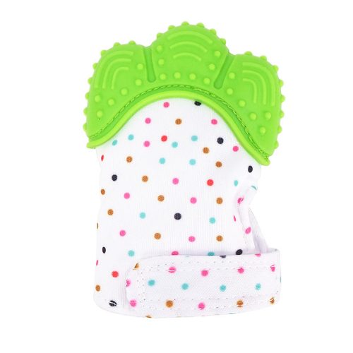  Fogzáskesztyű rágóka - Pöttyös-zöld