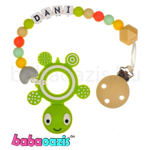 Szilikon rágcsalánc -Teknős-zöld