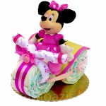 Motoros Minnie egér pelenkatorta