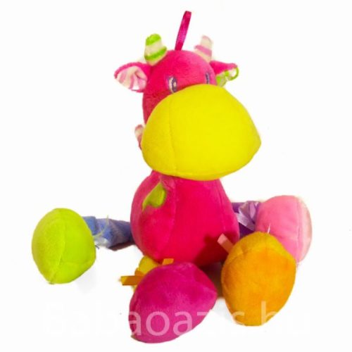 Zsiráf plüssfigura – rózsaszín