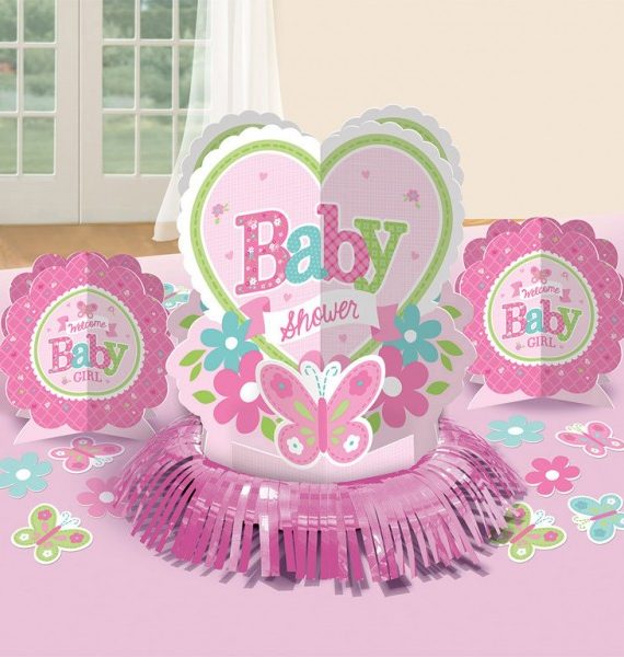 Welcome Baby Asztali dekoráció szett 570x600 - Welcome Baby Asztali dekoráció szett - rózsaszín