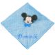 Névvel hímzett plüss szundikendő – Mickey-kék