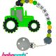 Szilikon rágcsalánc -Traktor-zöld