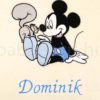 Névvel hímzett Disney Mickey babatakaró-ekrü